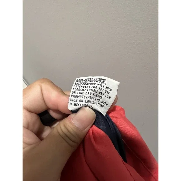 Vintage Mulberry Street Hooded Jacket Red Navy White‎ Size Medium Sailing - Picture 9 of 9